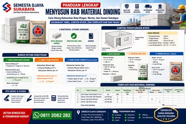 kebutuhan hebel semen mortar