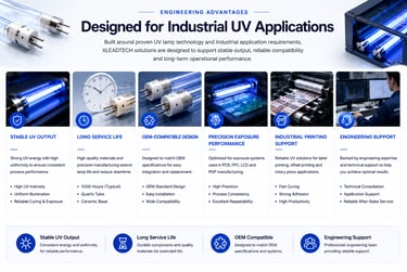 Engineering advantages of industrial UV systems including stable output, long service life and OEM c