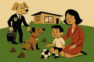 Technicien La Vie Sans Crotte effectuant le ramassage de déjections canines à domicile