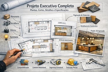 Projeto estrutural completo em estandes