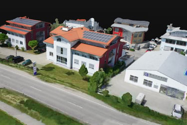 3D reconstruction of a group of houses