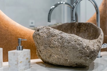 Materiales naturales usados en el estilo wabi-sabi en interiorismo. IMPATTO interiorismo