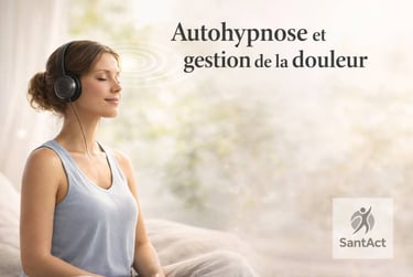 Une femme pratique l'autohypnose pour la gestion de la douleur