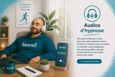Julien Lachaume - SantAct - créé des audios d'hypnose pour les sportifs pour son site