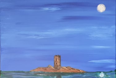 Réf : PAY240814. L'ile d'Or Dramont (83). 41x33cm. Primé par AIEL en 2025.  150€