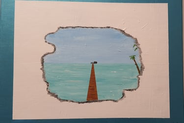 Réf : SUR250605, Rêve d'évasion, 50x40cm, 150€.