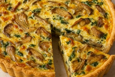 Oyster Mushroom Quiche
