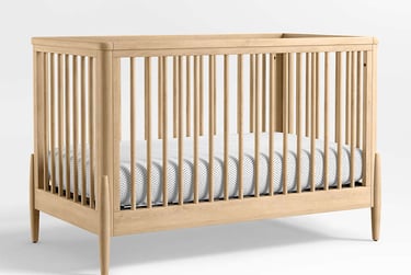 Wooden convertible crib bed