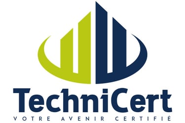 Logo TechniCert – lien vers certification de diagnostiqueur immobilier de Thomas Paton