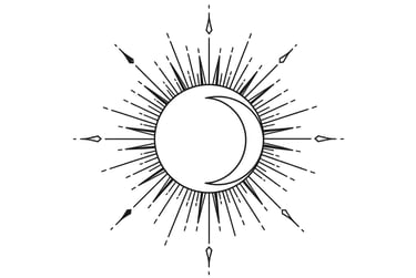 MOON AND SUN IMAGE DESIGN BY GEMINI