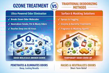 Ozone Treatment VS Deodorizers - Grossbusters