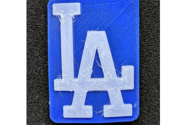Licensed LA Dodgers LA logo 3D Printed Tactical Patch