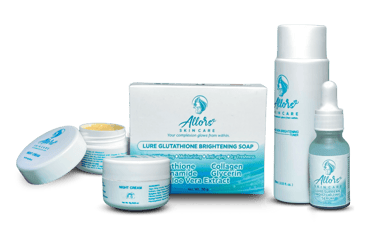 A collection of Allors Skincare products, designed for glowing skin.