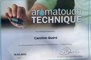 certificat de formation au soin aromatouch