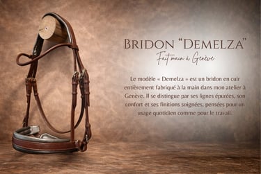 bridon modèle Demelza cuir fait main artisanale Genève