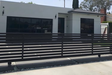 Horizontal luxury iron sliding gate.