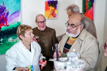 Tableau abstrait contemporain – Couleurs et textures – Jacqueline Poitevin – Collectionneurs d’art