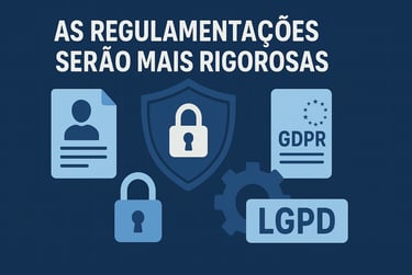 um gráfico azul e branco com um cadeado