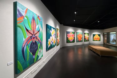  Installation of monumental botanical art by Christine Knize at College of Southern Nevada