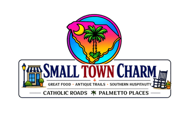 Small Town Charm logo for Catholic Roads and Palmetto Places together