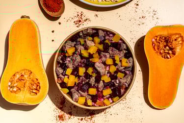a bowl of food with a bowl of food on it