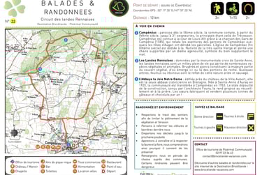 Téléchargez la fiche de la randonnée autour de Campénéac