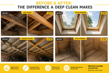 Difference between surfaces that have been vacuumed