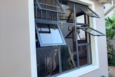 charcoal grey ND4 window installed in Durban