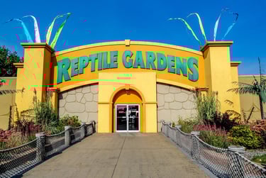 the front of the local rapid city attraction reptile garderns