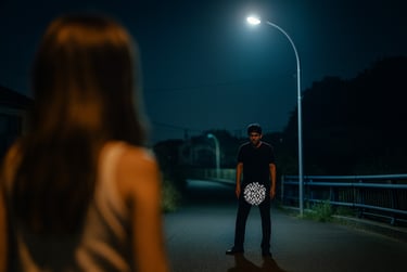街灯の下で女性に下半身を露出する男のイメージ画像｜堺市のニュースならサカイタイムズ