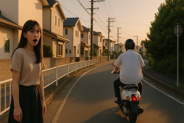 原付バイクに乗りながら下半身を露出する男と目撃者のイメージ画像｜堺市のニュースならサカイタイムズ