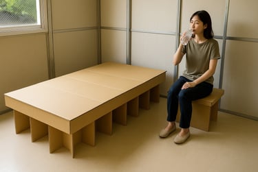 堺産業懇談会が寄贈した段ボールベッドのイメージ画像｜堺市のニュースならサカイタイムズ