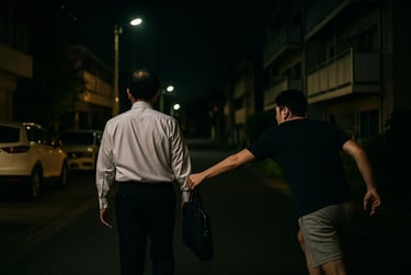 7月15日の夜に堺市中区宮園町でひったくり事件が発生。男性が若い男にカバンを奪われているイメージのニュース画像