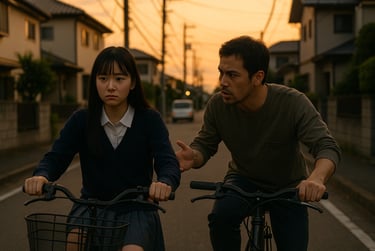 帰宅途中の女子高校生に自転車で声をかける男のイメージ画像｜堺市のニュースならサカイタイムズ