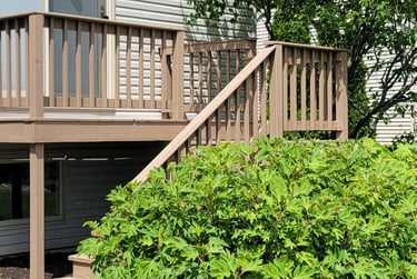American Painting Specialist Fort Wayne, Indiana, deck cleaned and refinished.