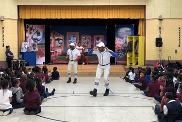 Discovery Theater performs during a school tour