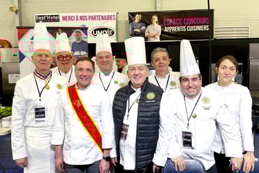 Photo des Chefs de l'Académie Culinaire de France et Disciples Escofiers
