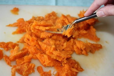 mashed sweet potato