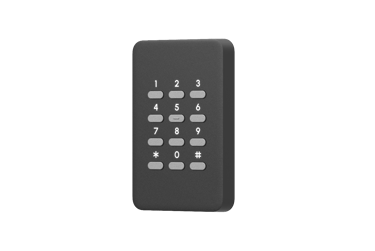 Verkada AD64 access control keypad reader with sleek black design and tactile illuminated numeric keypad for secure PIN 