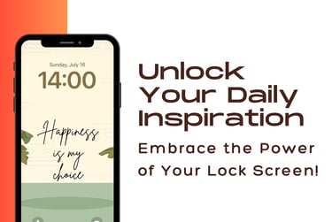 a phone screen with a phone showing a message about daily inspiration