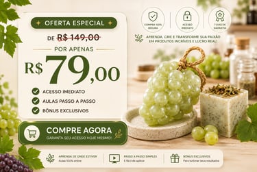 curso sabonete artesanal cacho de uva