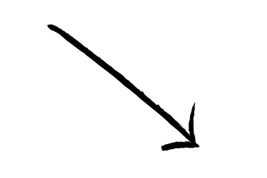 a black and white photo of a black arrow pointing to the left