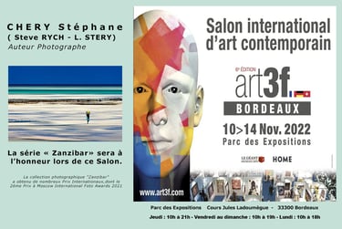 a poster for a show in the city of Bordeaux. Art3F