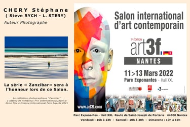 Affiche pour un Salon International d'art contemporain. ART3F. Nantes