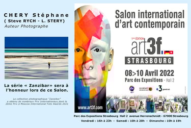 Affiche pour un Salon International d'art contemporain. ART3F. Strasbourg.