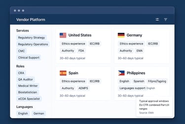 sample vendor platform
