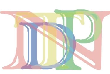 a colorful letter p is shown in this image