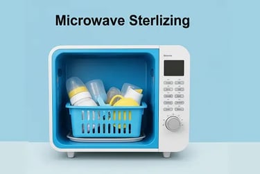 microwave sterilizing for baby feeding bottles