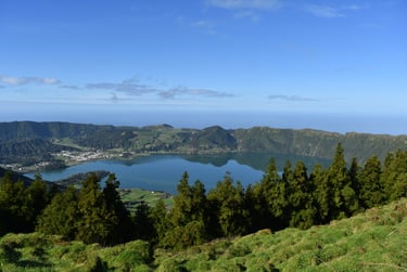 Amazing Landscape of the Lakes of Sete Cidades