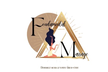 Logo de fondamental massage reflétant la puissance et la libération féminine